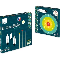 Arco desmontado + 3 flechas en caja de puntería - Vilac