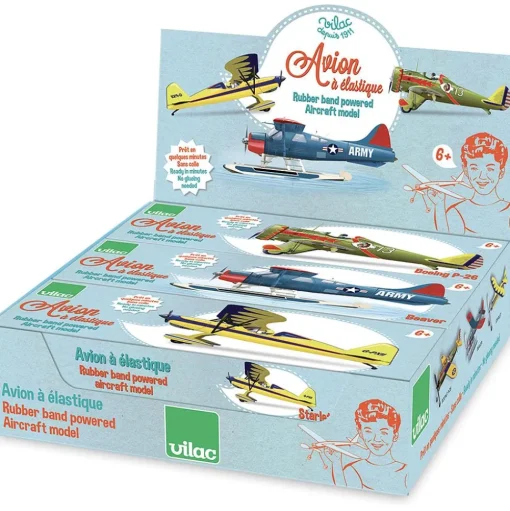 Avión con banda elástica amarilla - Vilac