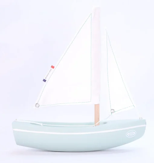Barco Sloop verde agua 21cm - Maison Tirot