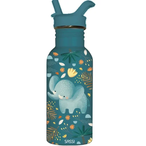 Botella de acero inoxidable 500 ml Chewy el elefante - Sassi Junior