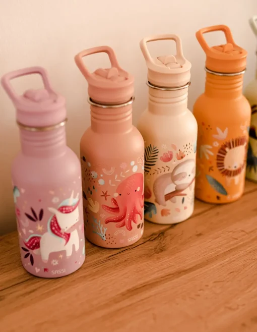 Botella de acero inoxidable 500 ml Sparkly el unicornio - Sassi Junior