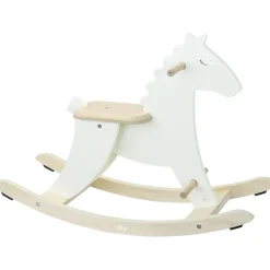 Caballito mecedor de madera blanco marfil con arco - Vilac