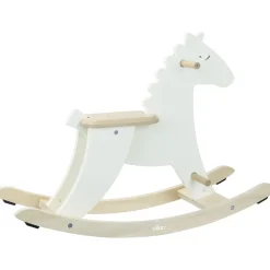Caballito mecedor de madera blanco marfil con arco - Vilac
