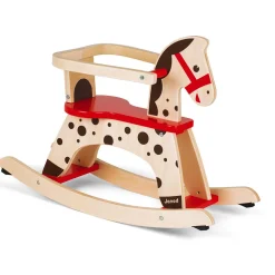Caballo balancín Caramel de madera rojo - Janod