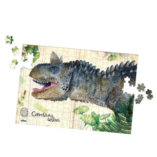 Caja de 3 puzzles y carteles de dinosaurios - Vilac