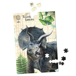 Caja de 3 puzzles y carteles de dinosaurios - Vilac