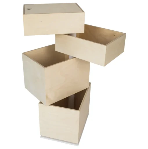 Caja de juguetes de carrusel - 4 cajas - In2wood