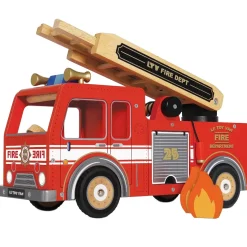 Camión de bomberos de madera roja - Le Toy Van