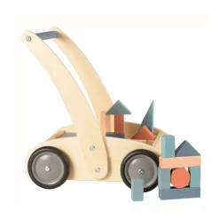 Carrito andador con bloques de madera - Egmont Toys