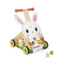 Carrito andador multiactividades de madera Conejo - Janod