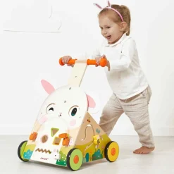 Carrito andador multiactividades de madera Conejo - Janod