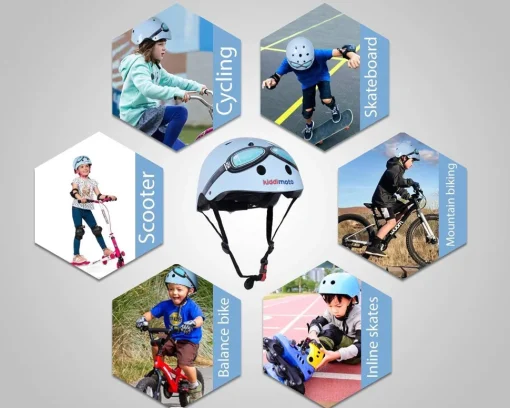 Casco Azul Goggle SMALL - Kiddimoto