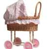 Cochecito de mimbre con decoración de flores - Egmont Toys