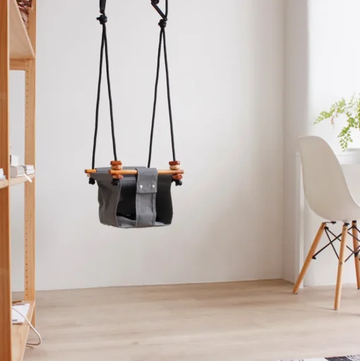Columpio de madera y tela Gris - Solvej Swings
