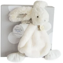 Doudou Lapin Bonbon taupe - Doudou et Compagnie
