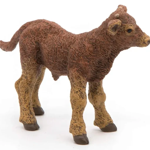 Figura de becerro Limousin Castaño