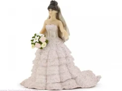 Figura novia de encaje rosa - Papo