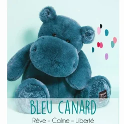 Hip Chic peluche hipopótamo azul 25 cm - Histoire d'Ours