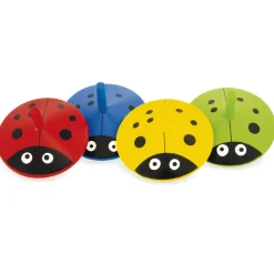 Juego de 4 peonzas mariquita - Ulysse