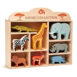 Juego de animales de madera Safari - Tender Leaf Toys