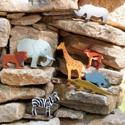 Juego de animales de madera Safari - Tender Leaf Toys