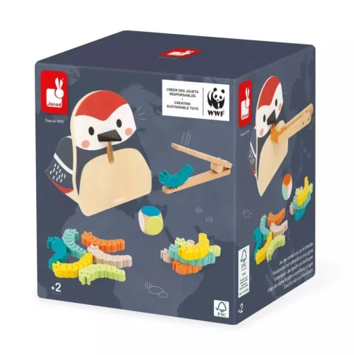 Juego de colores de pájaro carpintero y orugas - Janod
