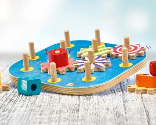 Juego de engranajes de madera - Selecta