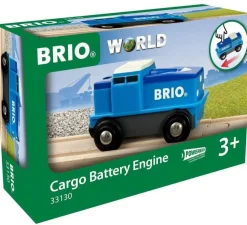 Locomotora de carga azul con batería - Brio