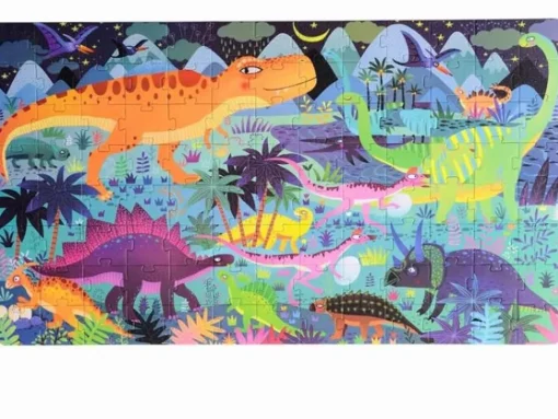 Maleta Puzzle My Dinosaur 104 pcs - Mideer