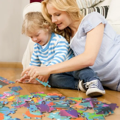 Maleta Puzzle My Dinosaur 104 pcs - Mideer