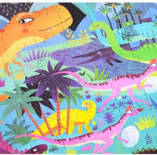 Maleta Puzzle My Dinosaur 104 pcs - Mideer