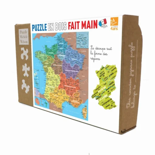 Mapa de las regiones de Francia - Puzzle Michèle Wilson