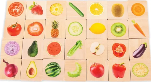 Memo de frutas y verduras Mix & Match - TickiT