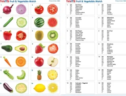 Memo de frutas y verduras Mix & Match - TickiT