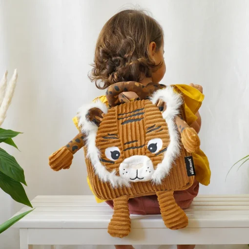 Mochila de terciopelo Speculos el tigre - Les Déglingos