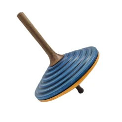Peonza de madera Tukan azul naranja 75 mm - Mader