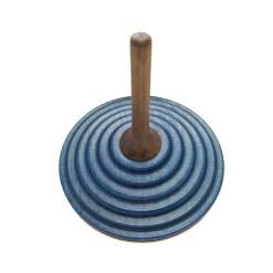 Peonza de madera Tukan azul naranja 75 mm - Mader