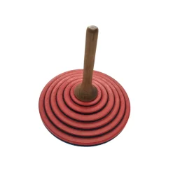 Peonza de madera Tukan rojo turquesa 75 mm - Mader