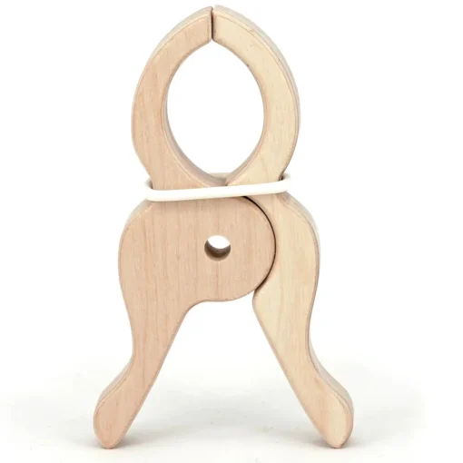4 pinzas grandes de madera - Speelbelovend