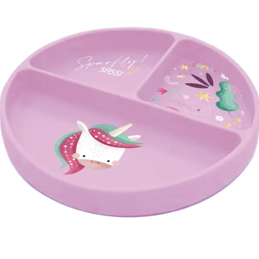 Plato de silicona Sparkly el unicornio - Sassi Junior