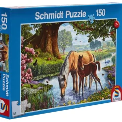 Puzzle Caballos en el arroyo 150 pzs - Schmidt Spiele