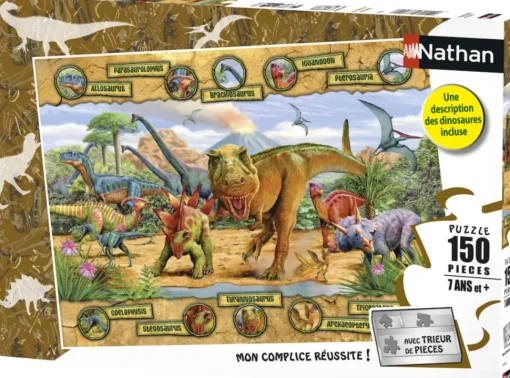Puzzle de especies de dinosaurios 150 piezas - Nathan