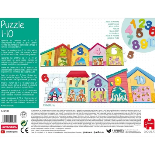 Puzzle de números del 1 al 10 - Goula