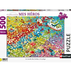Puzzle El mundo de los smileys 500 piezas - Nathan