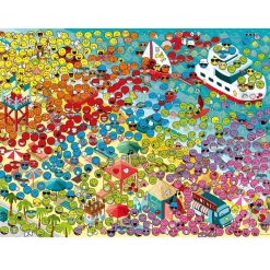 Puzzle El mundo de los smileys 500 piezas - Nathan