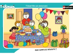 Puzzle T'choupi celebra su cumpleaños 15 piezas - Nathan