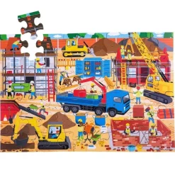 Rompecabezas gigante sitio de construcción - Bigjigs Toys