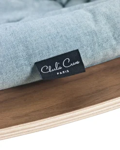 Silla de bebé LEVO en madera de nogal - Azul Aruba - Charlie Crane