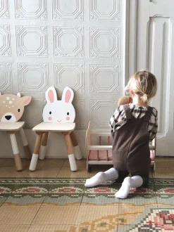 Silla infantil de madera Conejo de 30 x 30 x 47,5 cm - Tender Leaf Toys
