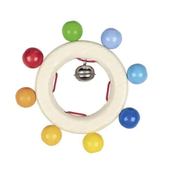 Sonajero anilla con perlas arco iris - Goki